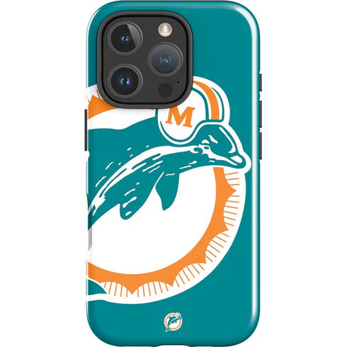 NFL Miami Dolphins Retro Logo iPhone 16 Pro Impact Case